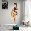 Soozier Aerobic Exercise Step Platform, 5 Level Height Adjustable Stepper, Fitness Step for Home Gym, 4" 6" 8" 10" 12" , Blue
