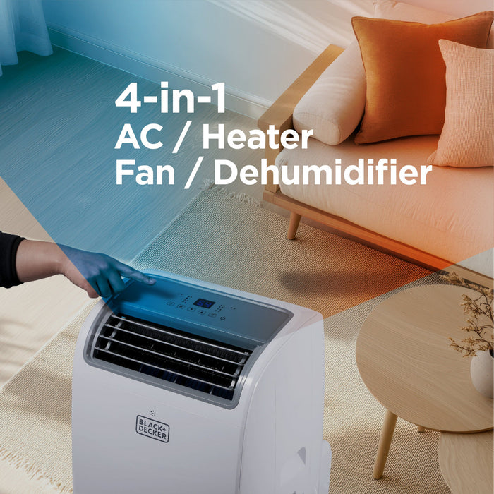 Black+Decker 14,000 BTU Smart Portable Air Conditioner With Heating - BPACT14HWT