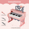 Costway 13 in Height Mini Keyboard Piano for Kids 25 Keys Electric Piano w/Music Stand & Microphone