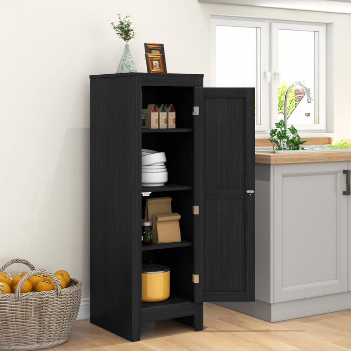 HOMCOM Kitchen Pantry with Adjustable Shelves Single Door for Dining Room