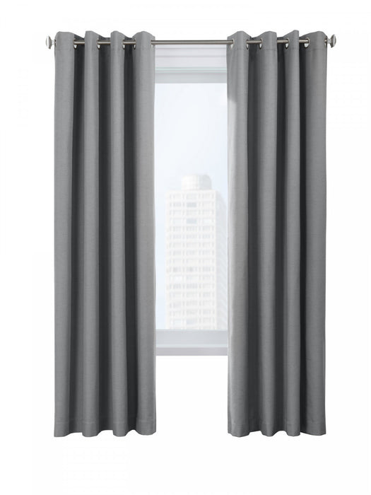 Thermaplus Suprema Charcoal Blackout Grommet Curtain Panel - 52 x 84