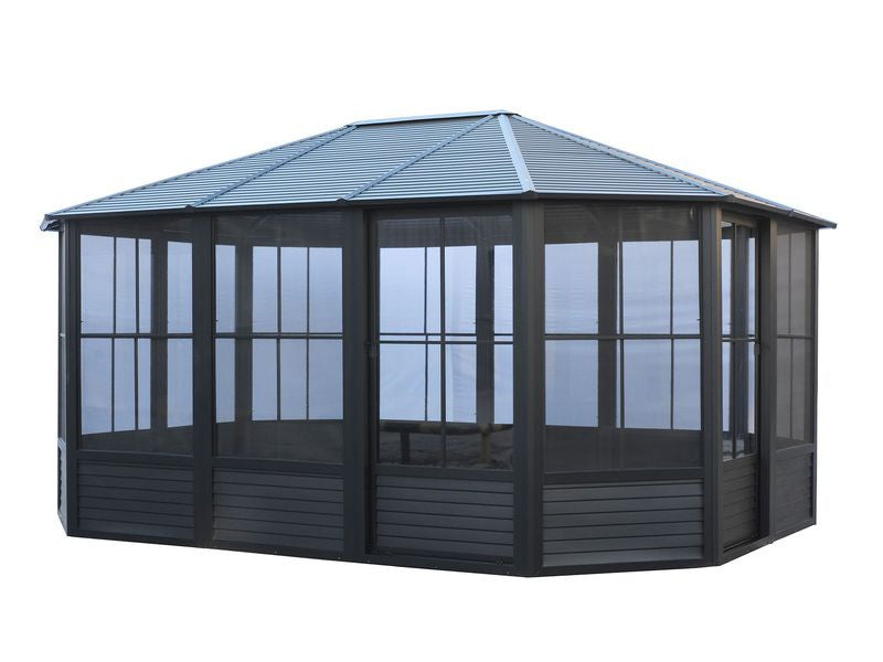 Florence Solarium 12x15 Metal Roof In Black