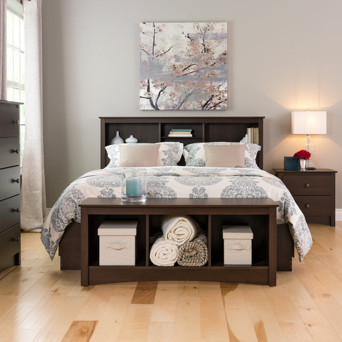 Full/Queen Bookcase Headboard - Espresso