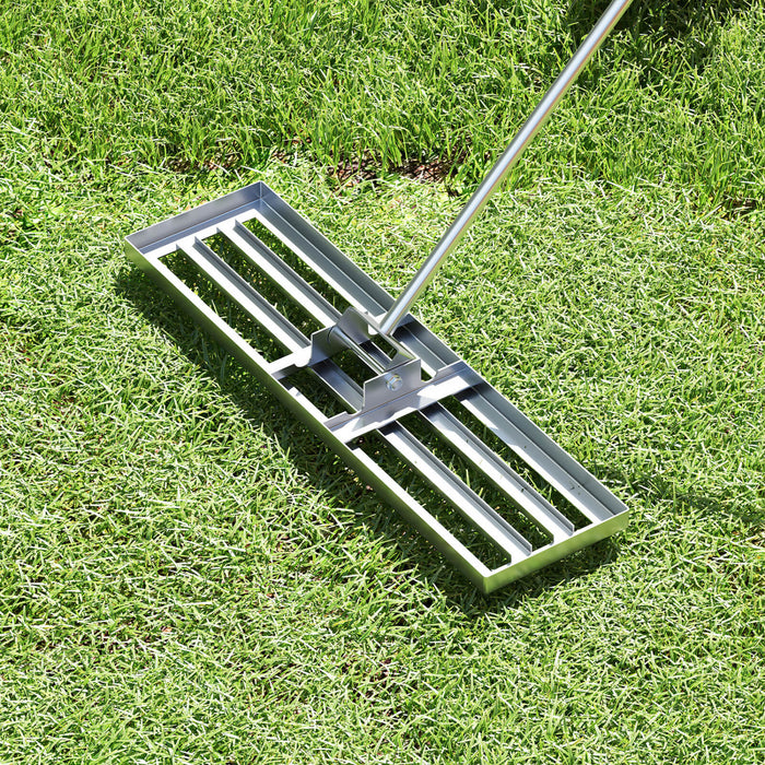 Costway Lawn Leveling Rake 36\" X 10\" Heavy Duty Level Lawn Tool For Garden Backyard/lawn Silver