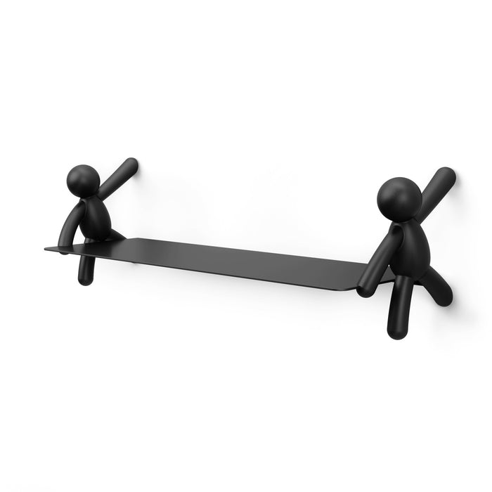 Umbra Modern Steel Buddy Floating Wall Shelf - Black