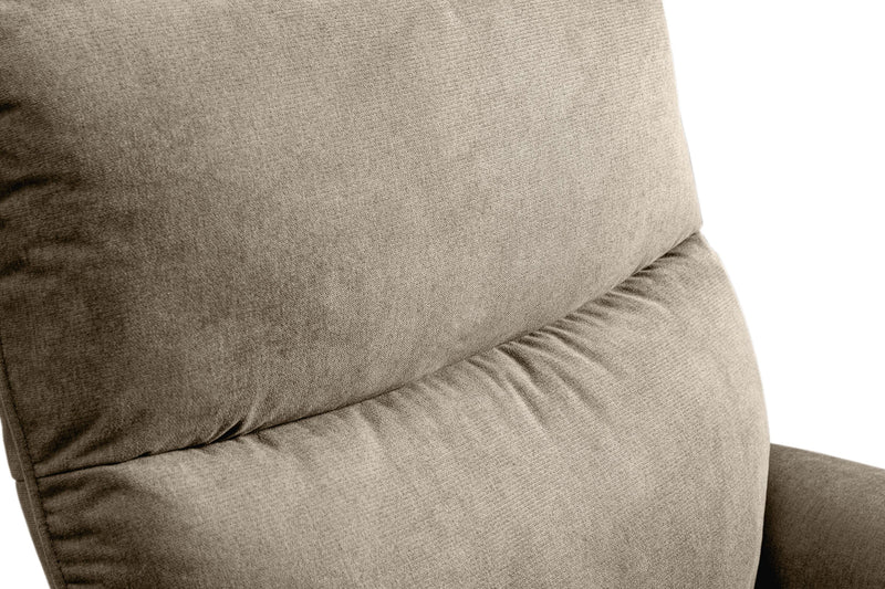Quest 36.5\" Velvet Fabric Power Reclining Chair - Cobblestone