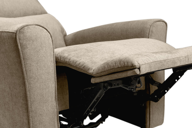 Quest 36.5\" Velvet Fabric Power Reclining Chair - Cobblestone
