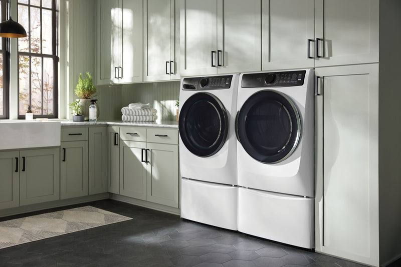 Electrolux 5.2 Cu. Ft. Front Load Washer and 8.0 Cu. Ft. Perfect Steam™ Gas Dryer - Matte White 