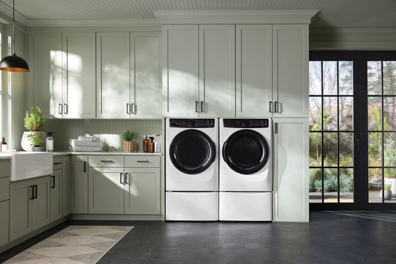 Electrolux 5.2 Cu. Ft. Front Load Washer and 8.0 Cu. Ft. Perfect Steam™ Gas Dryer - Matte White 