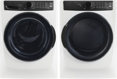 Electrolux 5.2 Cu. Ft. Front Load Washer and 8.0 Cu. Ft. Perfect Steam™ Gas Dryer - Matte White  | Laveuse à chargement frontal de 5,2 pi3 et sécheuse à gaz Perfect SteamMC de 8,0 pi3 d’Electrolux - blanc mat