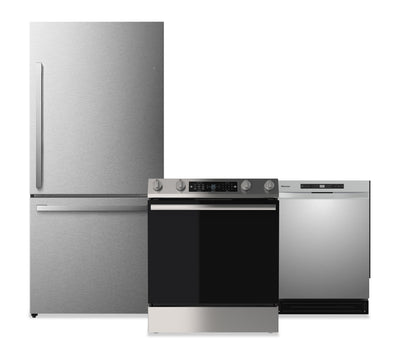 Hisense 3-Piece Kitchen Appliance Package – Titanium and Stainless Steel - HI08KPK3 | Ensemble de 3 électroménagers Hisense pour la cuisine - titane et acier inoxydable - HI08KPK3