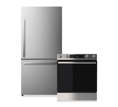 Hisense 2-Piece Kitchen Appliance Package – Titanium and Stainless Steel - HI08KPK2 | Ensemble de 2 électroménagers Hisense pour la cuisine - titane et acier inoxydable - HI08KPK2