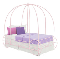 DHP Metal Twin Carriage Bed - Pink