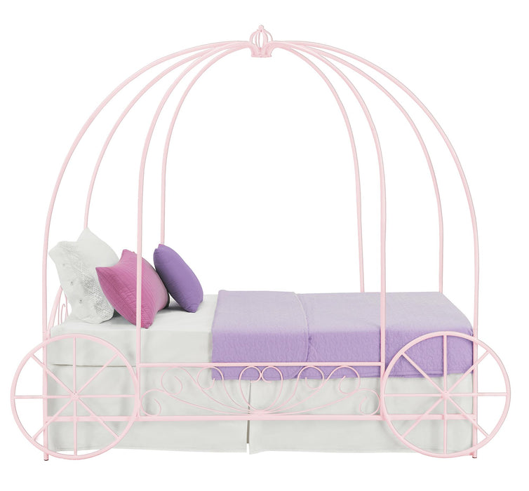 DHP Metal Twin Carriage Bed - Pink