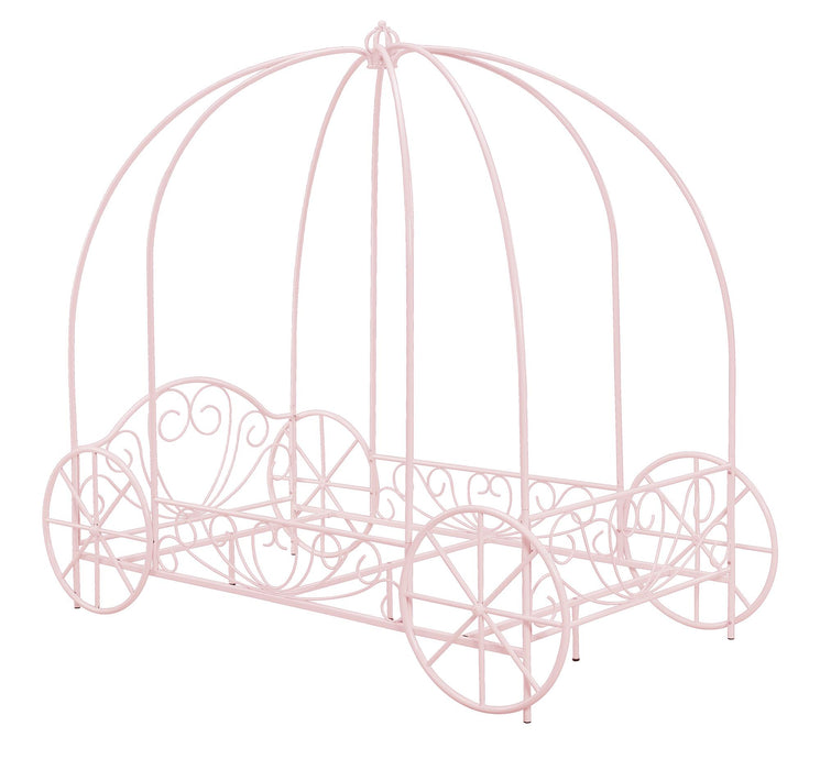 DHP Metal Twin Carriage Bed - Pink