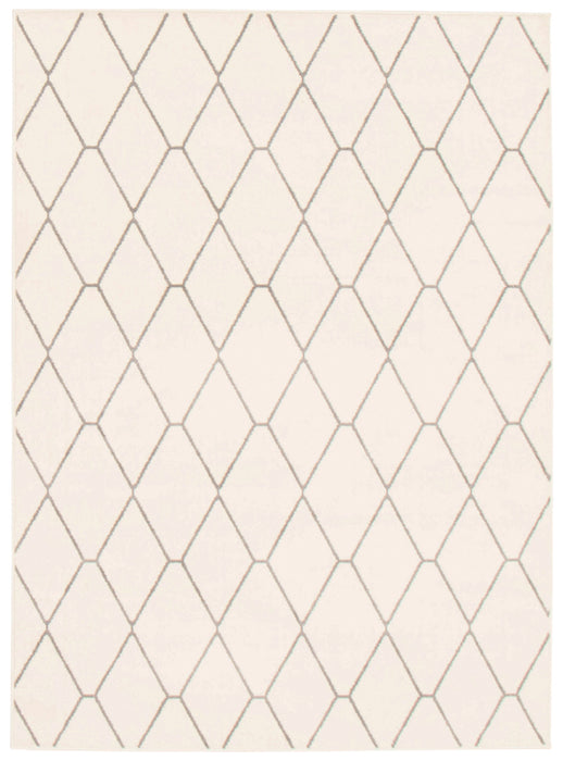 August White-Grey 6'7\" x 9'6\" Area Rug
