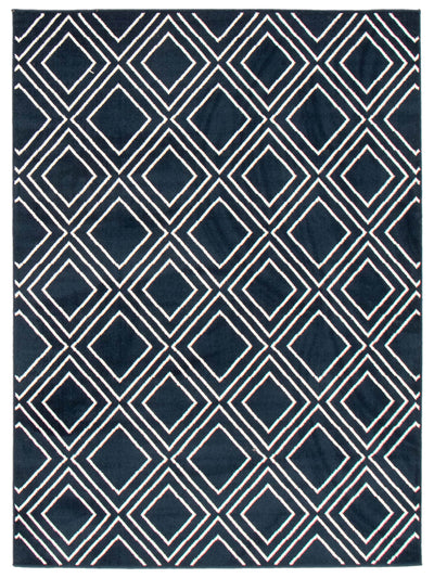 August Geod Navy-White 5'3" x 7'3" Area Rug