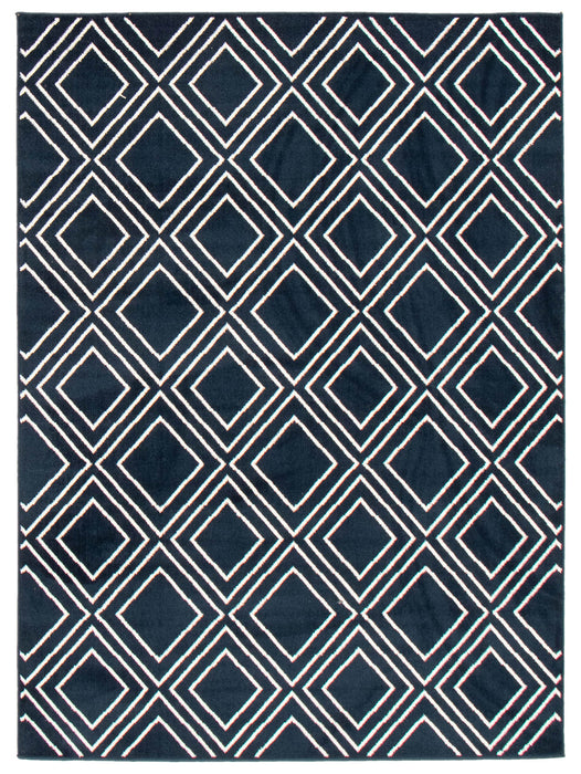 August Geod Navy-White 7'10\" x 10'2\" Area Rug