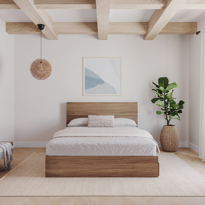 Nordika Full Panel Headboard - Walnut