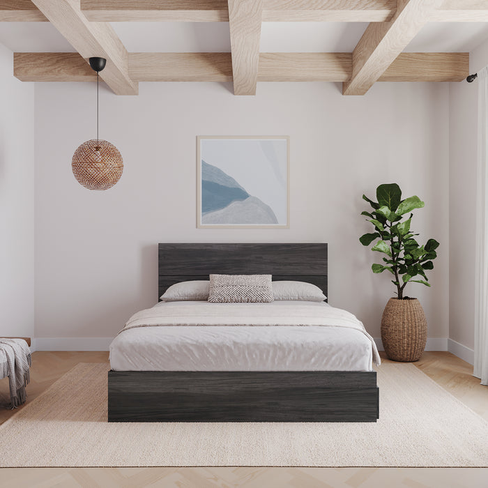 Nordika Queen Panel Headboard - Bark Grey
