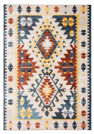 Mosaic Taupe/Copper Machine Washable Area Rug - 6'0" x 9'0"|Carpette Mosaic taupe et cuivre lavable à la machine - 6 pi 0 po x 9 pi 0 po|D86F7I36