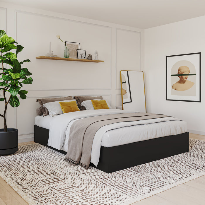 Nordika Twin Storage Platform Bed - Black