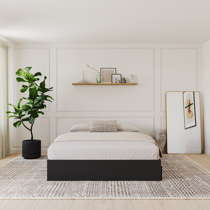 Nordika Twin Storage Platform Bed - Black