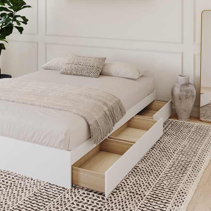 Nordika Full Platform Bed - White