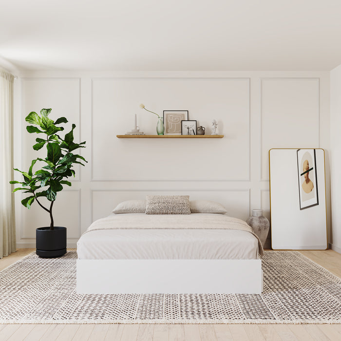 Nordika Full Platform Bed - White