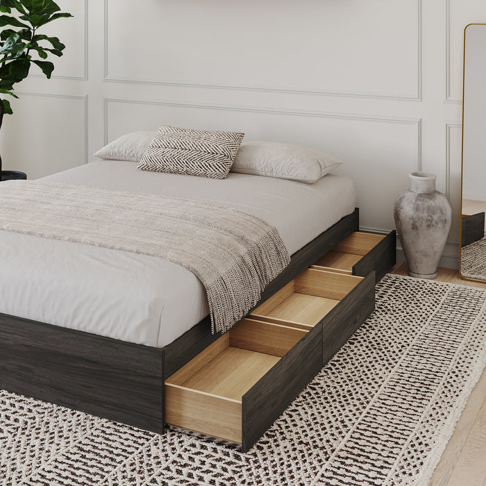 Nordika Queen Platform Bed - Bark Grey