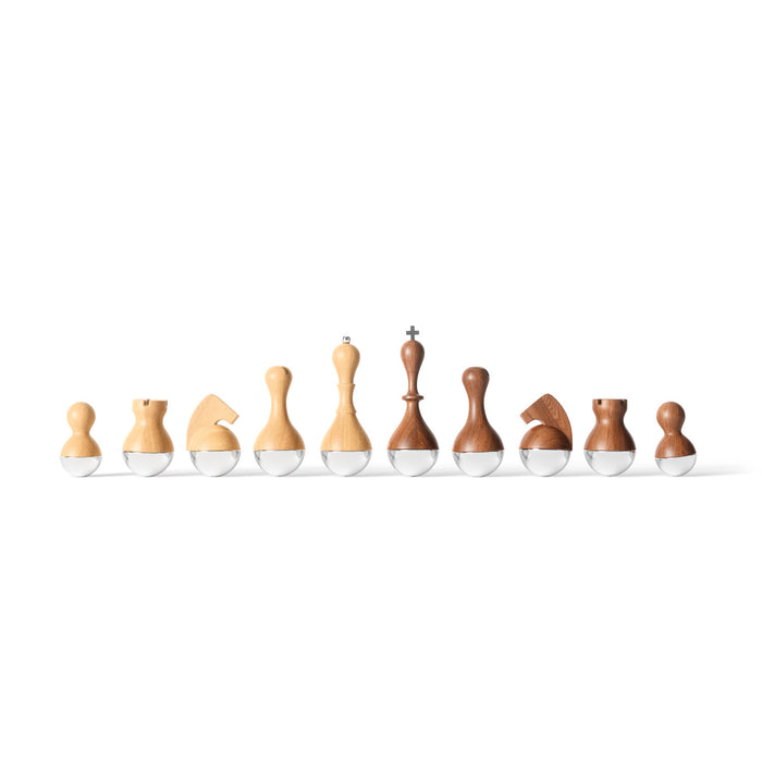 Umbra Walnut Wood Wobble Chess Set