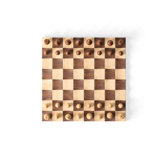 Umbra Walnut Wood Wobble Chess Set