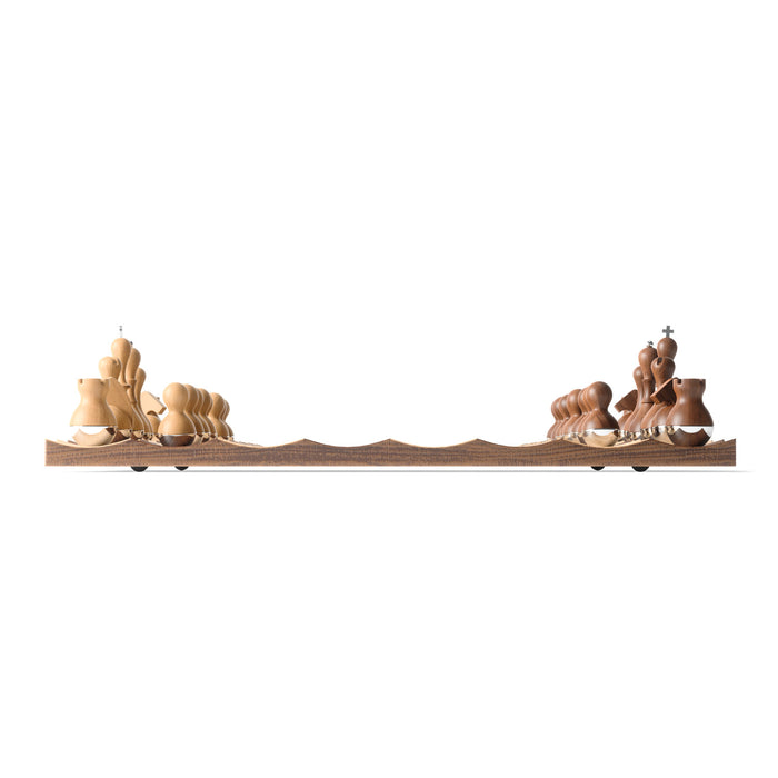 Umbra Walnut Wood Wobble Chess Set