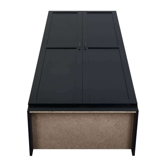 Manhattan Comfort Hopkins Modern Storage Closet - Black