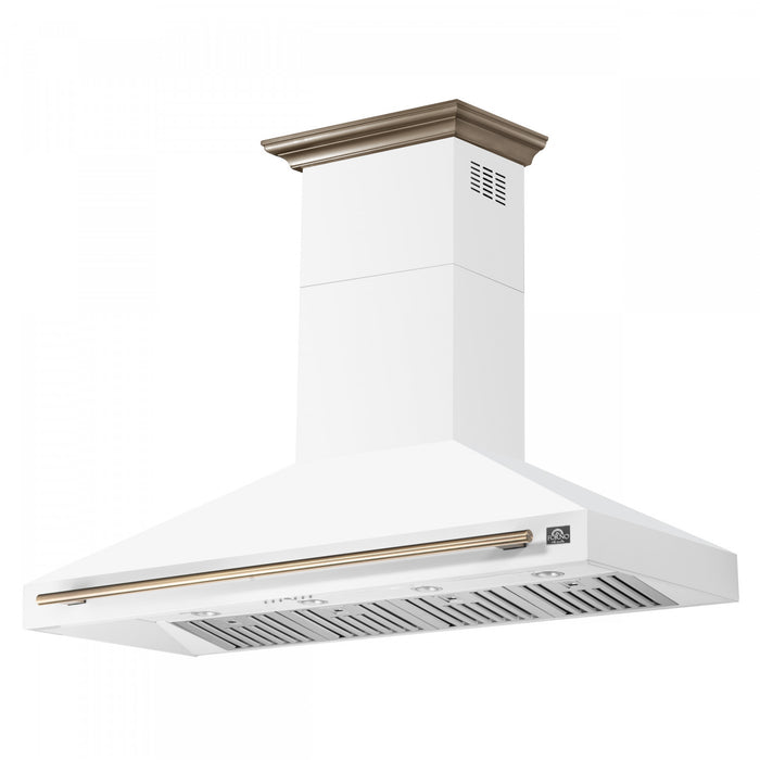 Forno Aria 60 Inch Wall-Mounted White Range Hood- FRHWM5095-60WHT