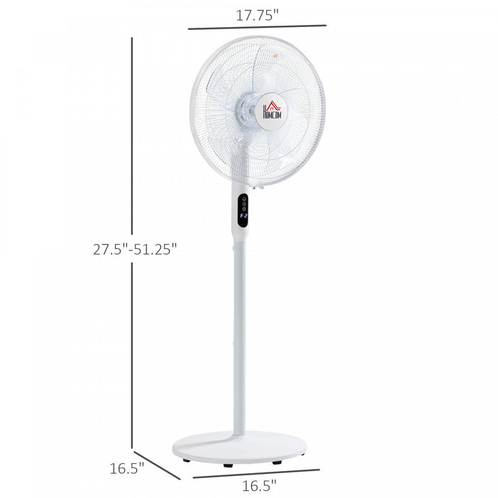 Homcom 18-inch Pedestal Fan With 18h Timer