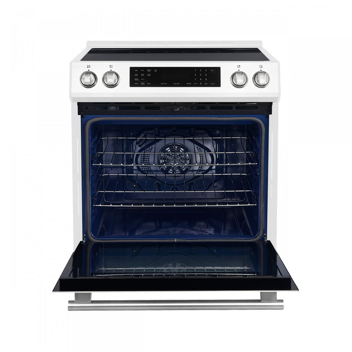 Forno Donatello Espresso 30\" Induction Range, White - FFSIN0905-30WHT