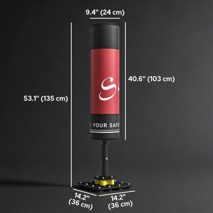 Soozier Freestanding Punching Bag for Adults, Boxing Bag w/12 Suction Cups