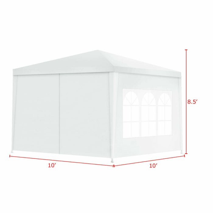 Costway 10'x10' Canopy Gazebo Party Wedding Event Tent Heavy Duty Side Walls