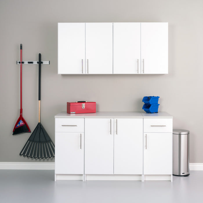 Elite 64-inch 5-piece Garage Storage Cabinet Set B - White