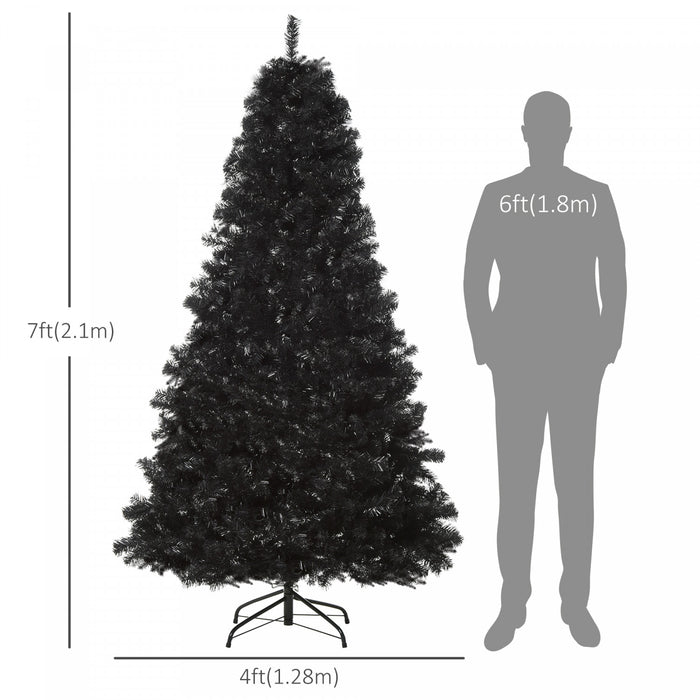 Homcom 7ft Artificial Christmas Tree With 1346 Branch Tips