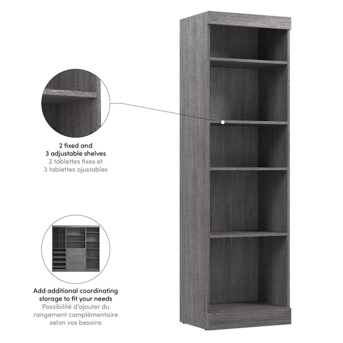 Bestar Pur 25 W Closet Organizer - Bark Grey