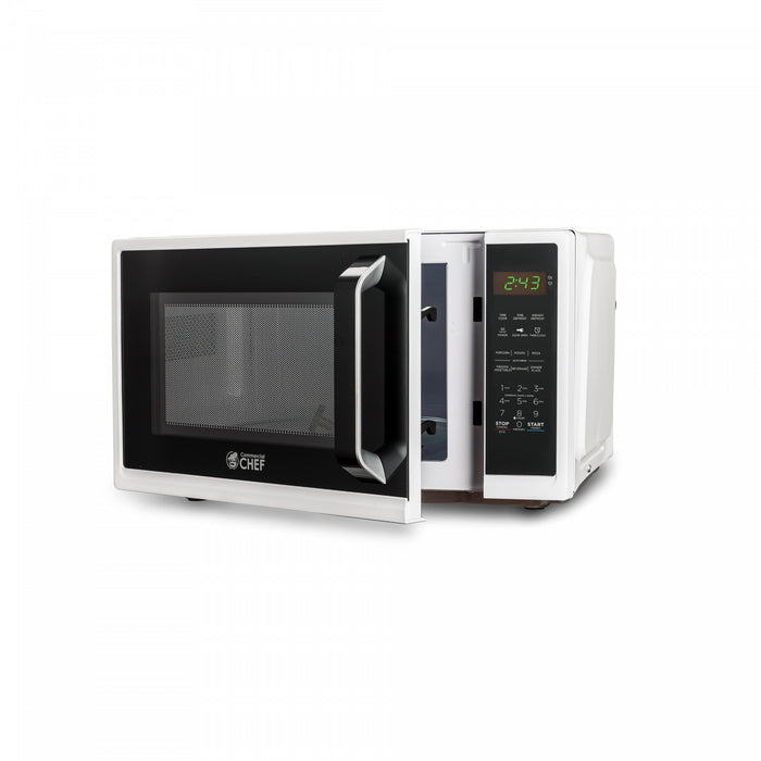 CHM Series Commercial Chef 0.9 Cu. Ft. Countertop Microwave Oven, CHM9MW, White Countertop Microwave Less 1cuft