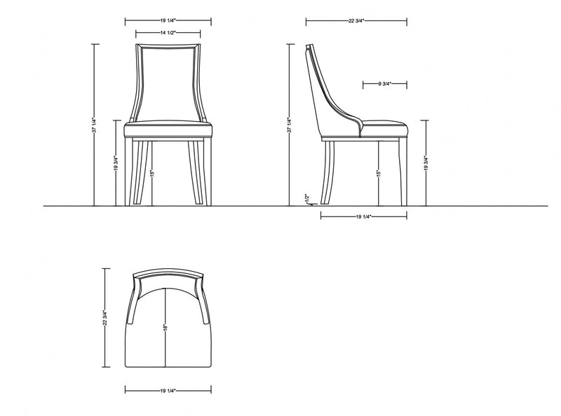Grand Traditional 8-Piece Dining Chair Set in Light Gray