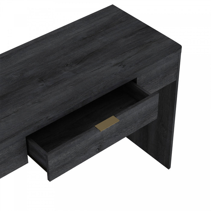 Evelyn Modern 47\" Writing Desk in Charcoal Gray (1-Drawer)