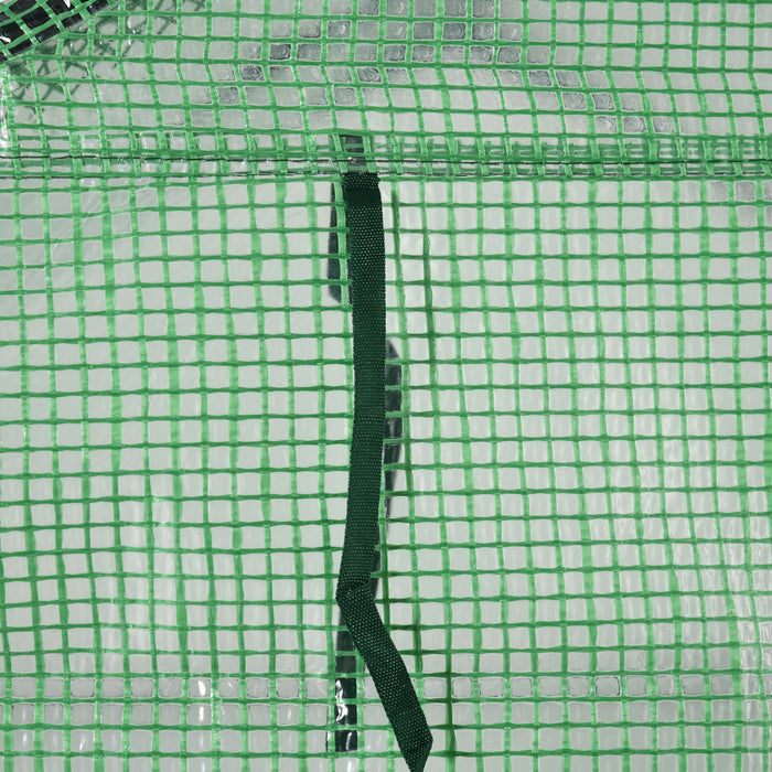 Outsunny 56\" X 54\" X 74\" Walk-in Greenhouse Portable Garden Plant Flower Seed Warm House 8 Shelves Outdoor Plant Growth Hot House Pe Cover Green