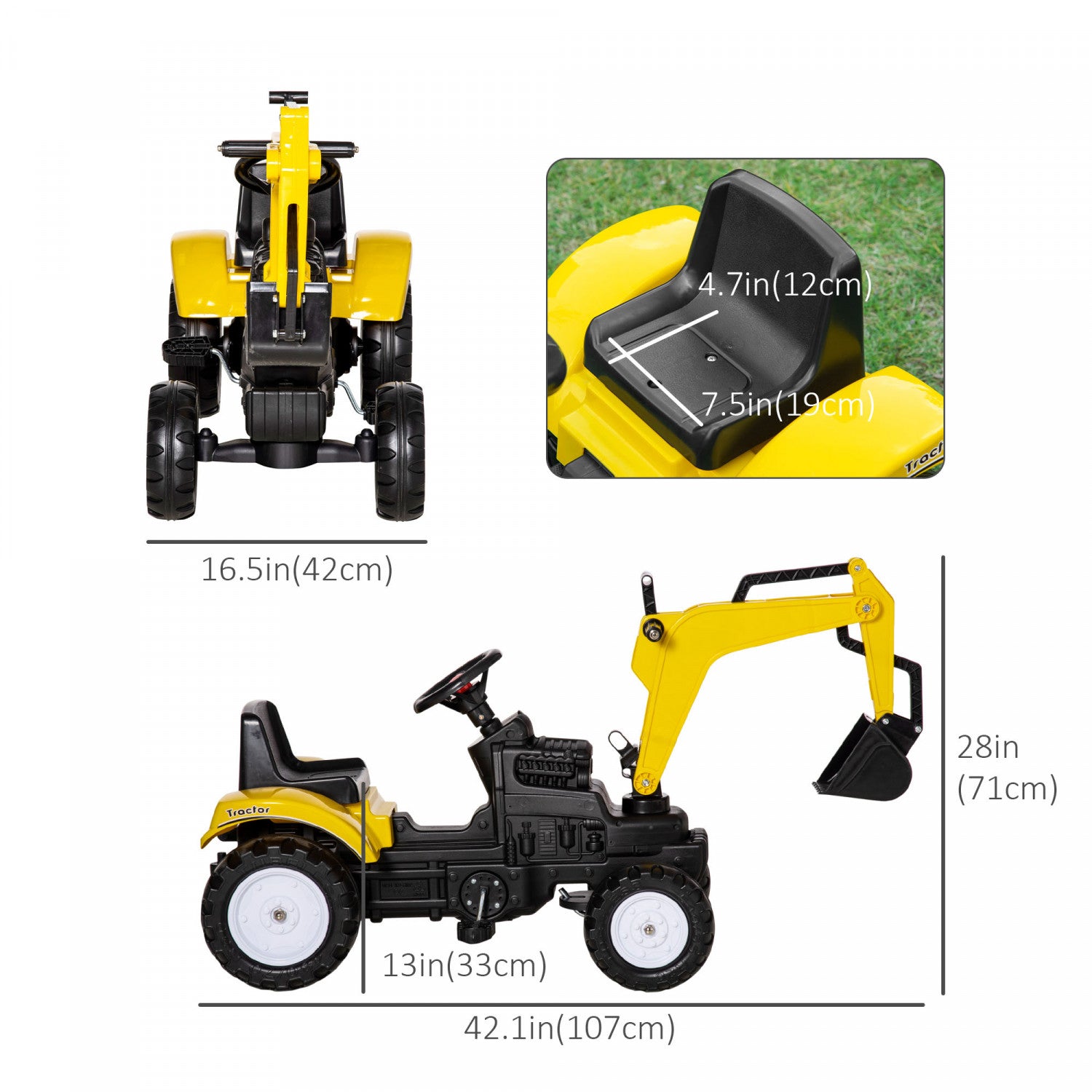 Kids pedal digger on sale