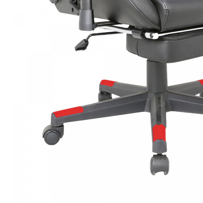TygerClaw Fabric Gaming Chair with Lumbar Pillow and Leg Rest Office Chair