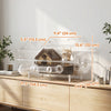 PawHut Large Hamster Cage, Gerbil Cage with Full Transparent Viewing Top Opening Hamster House including All Accessories, for Dwarf Critter, 21.5" x 11.8" x 12.6"