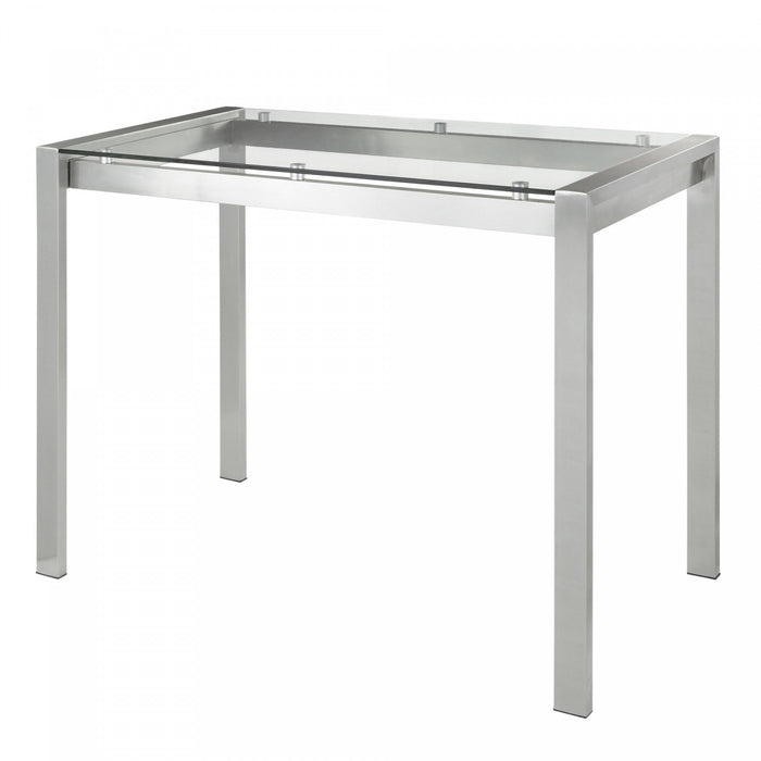 LumiSource Fuji Glass Contemporary Counter-Height Dining Table